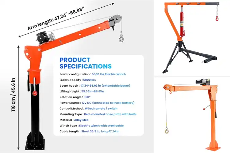 Detailed view of Best Pickup Truck Cranes