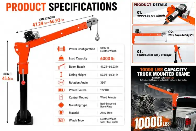 Detailed view of Best Transport Loading Cranes: 10 Power Lifts For Safety